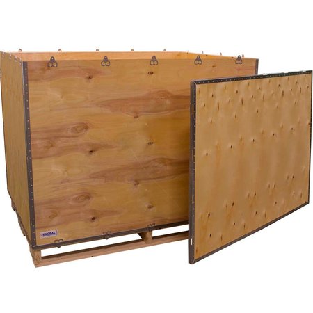 GLOBAL INDUSTRIAL 6 Panel Shipping Crate w/ Lid & Pallet, 57-1/4L x 41-1/4W x 40-1/2H B2352210